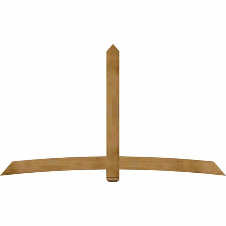 Ekena Millwork Bellingham Rough Sawn Timber Gable Bracket, Western Red Cedar, 108"W x 63"H x 6"D x 6"F, 14/12 Pitch GBW108X63X0606BEL00RWR